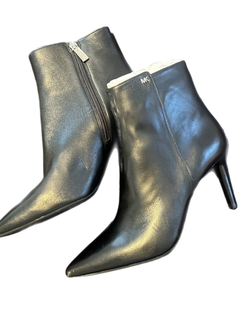 Michael Kors Dorothy Flex Black Leather Stiletto Ankle Boots 8.5 Unworn